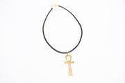 Cordon en cuir (50Cm) + Pendentif Ank (7cm)